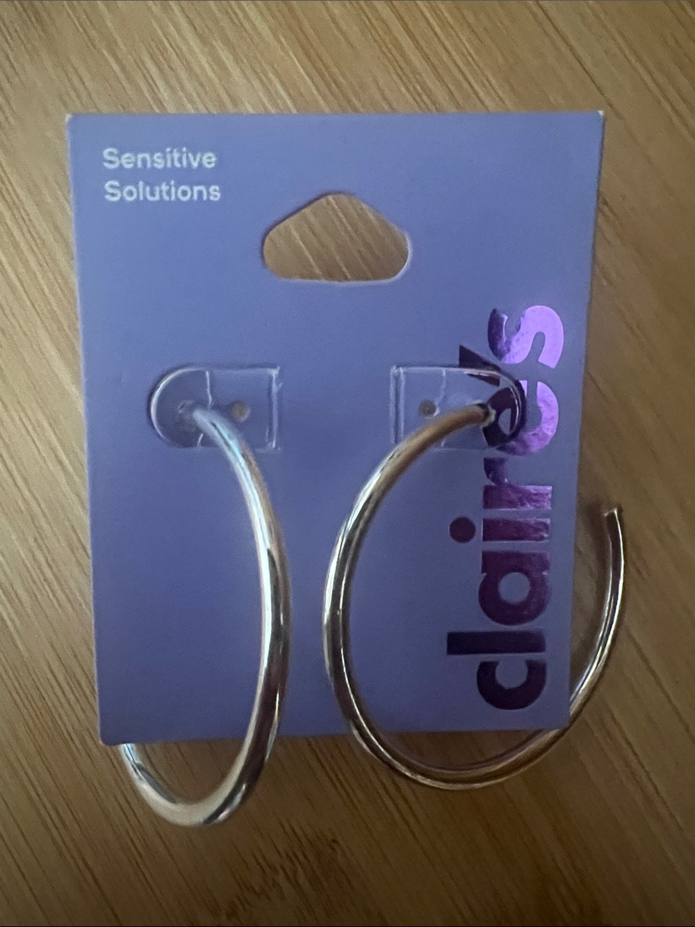 Claire's Silver Hoop Earrings *NWT*